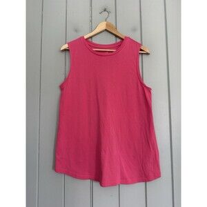 J. Jill Perfect Pima Sleeveless Tee Top M Medium 100% Pima Cotton Pink